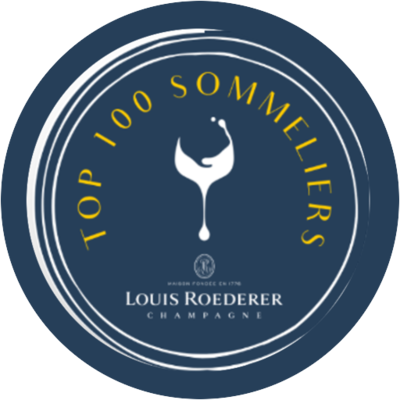 Champagne Louis Roederer Top 100 Sommeliers seal.